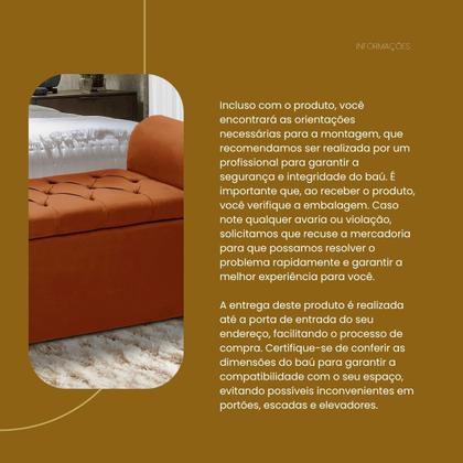 Imagem de Baú Recamier Para Cama Box Quarto Madeira Estofado Solteiro0