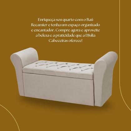 Imagem de Baú Recamier Para Cama Box Quarto Madeira Estofado Solteiro0