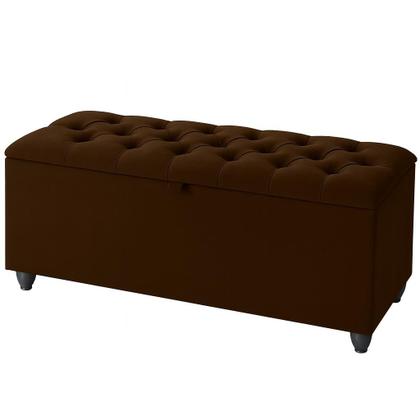 Imagem de Baú Recamier Sara 150 cm Para Cama Queen Com Capitonê E Pistão LV