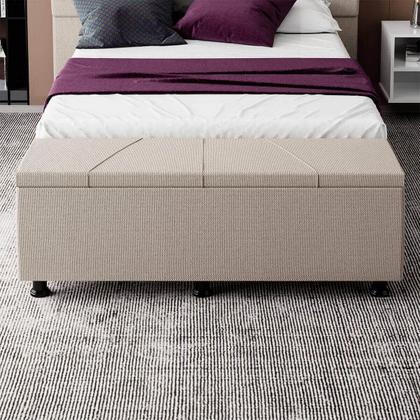 Imagem de Baú Sapateira Estofada King Size Júpiter Linho - SkyBox