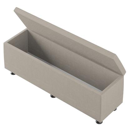 Imagem de Baú Sapateira Estofada King Size Júpiter Linho - SkyBox