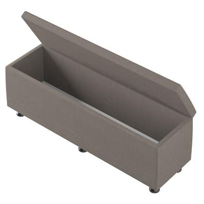 Imagem de Baú Sapateira Estofada King Size Júpiter Linho - SkyBox