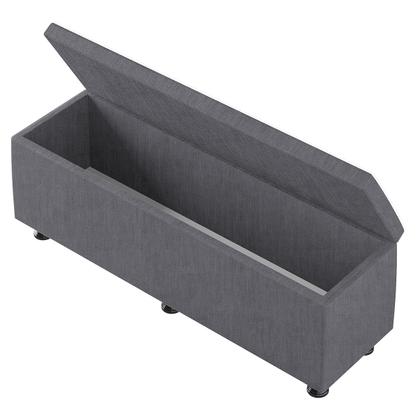 Imagem de Baú Sapateira Estofada Queen Size  Júpiter Veludo - SkyBox