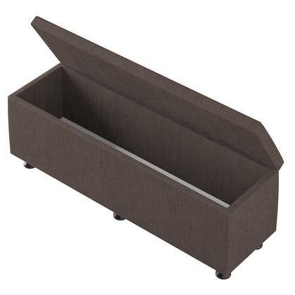 Imagem de Baú Sapateira Estofada Queen Size  Júpiter Veludo - SkyBox