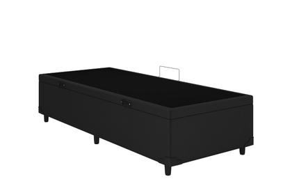 Imagem de Baú Solteiro Linhão Preto 88x188 Blindado