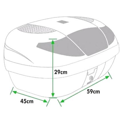 Imagem de Bauleto Moto Traseiro 45 Litros SmartBox 2 Lente Fumê BP-09FM - Pro Tork