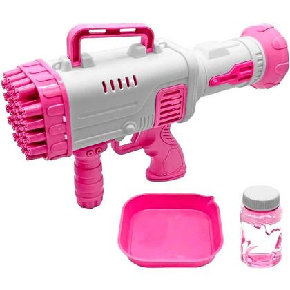 Imagem de Bazuca Solta Bolinhas de Sabão Automático Meninas + 1L Refil