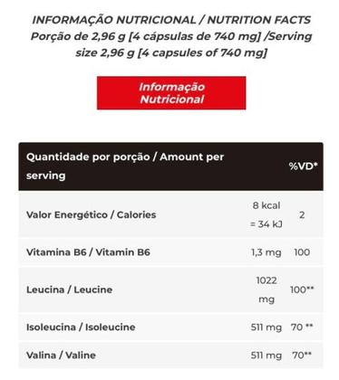 Imagem de Bcaa 2044mg 90 Cápsulas Integralmédica Sem Sabor