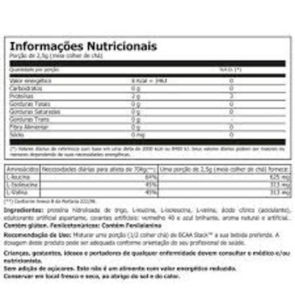 Imagem de BCAA Stack Powdered Bcaa + Glutamine Zero Carboidratos Universal 250g