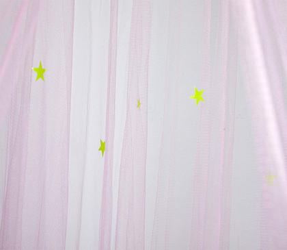 Imagem de BCBYou Bed Canopy mosquiteiro com estrelas fluorescentes brilham no escuro para bebês, crianças e adultos, para cobrir o berço do bebê, cama infantil, cama de meninas ou cama de tamanho completo (rosa)