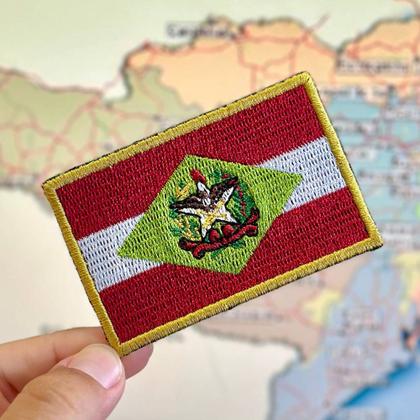 Imagem de BE0168-001 Bandeira Santa Catarina Bordada 7,5x5cm