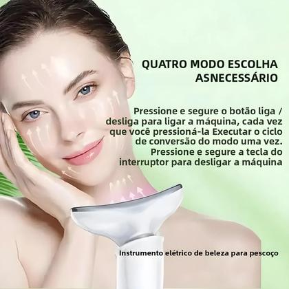 Imagem de Beautificador Facial E De Pescoço Portátil Com Terapia De Luz LED Para Mulheres, Ferramenta De