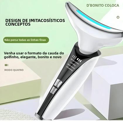 Imagem de Beautificador Facial E De Pescoço Portátil Com Terapia De Luz LED Para Mulheres, Ferramenta De