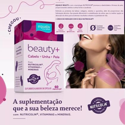 Imagem de Beauty + com Nutricolin Vitaminas e Minerais 60 cps - Equaliv