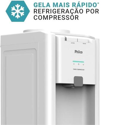 Imagem de Bebdouro eletrico pbe80a de coluna com agua gelada e natural branco 220v