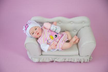 Imagem de Bebê Boneca Reborn Realista Mary Angel Menina Silicone Pode dar Banho Kit Bolsa Maternidade