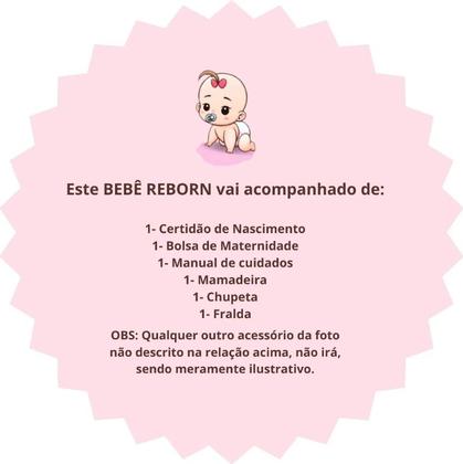 Imagem de Bebê Boneca Reborn Realista Mary Angel Menina Silicone Pode dar Banho Kit Bolsa Maternidade