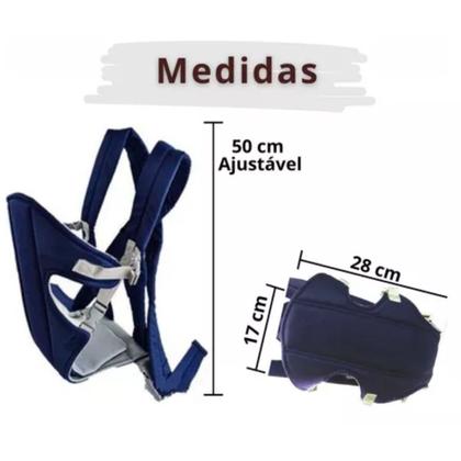 Imagem de Bebe Canguru Carregador Neném Costas Reforçado tipo Mochila