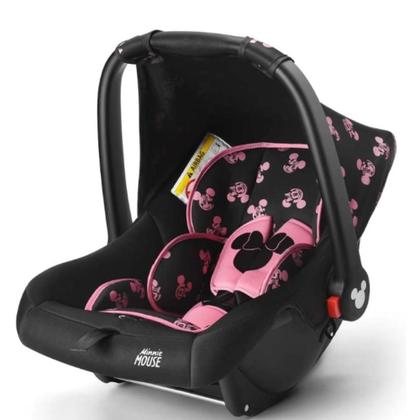 Imagem de  Bebe Conforto Cadeira Carro Minnie Rosa Cadeirinha Bebê Menina 0-13kg Disney