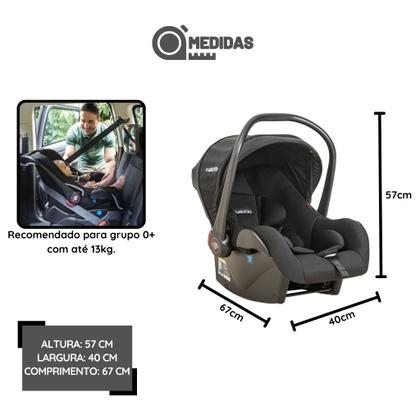 Imagem de Bebê Conforto Casulo Click Preto para Carrinho Vox - Kiddo