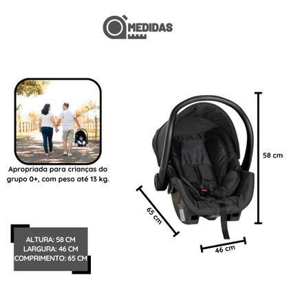 Imagem de Bebê Conforto Cocoon Preto com Base (0-13 kg) - Galzerano