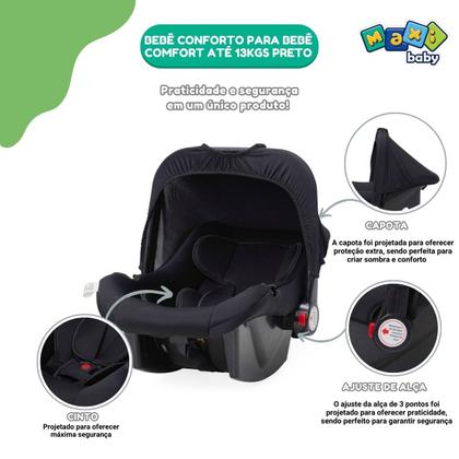 Imagem de Bebê Conforto Para Bebê Comfort Até 13kgs Preto Maxi Baby