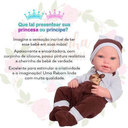 Imagem de Bebê Realista Menina Careca Capivara e Bolsa Maternidade