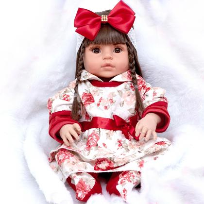 Imagem de Bebê Reborn Boneca Baby Laura 100% Silicone Realista Barata