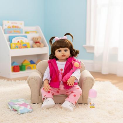 Imagem de Bebê Reborn Boneca Girafinha Realista Silicone Menina Boneca Pode dar Banho
