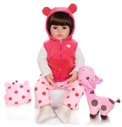 Imagem de Bebê Reborn Boneca Girafinha Realista Silicone Menina Boneca Pode dar Banho
