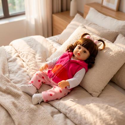 Imagem de Bebê Reborn Boneca Girafinha Realista Silicone Menina Pode dar Banho