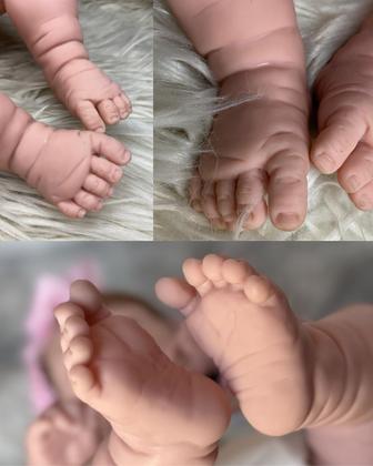 Imagem de Bebê Reborn Boneca menina realista 100 Silicone, Cabelo Castanho(P/ Dar Banho)24 Itens igual a foto PK