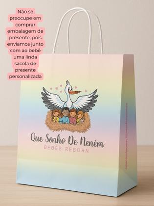 Imagem de Bebê Reborn Boneca menina realista 100 Silicone, Cabelo Castanho(P/ Dar Banho)24 Itens igual a foto PK