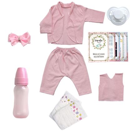 Imagem de Bebê Reborn Boneca Morena Roupa Pagão Toda Vinil Silicone