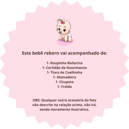 Imagem de Bebê Reborn Boneca Realista Bailarina 100 Silicone Pode Dar Banho 