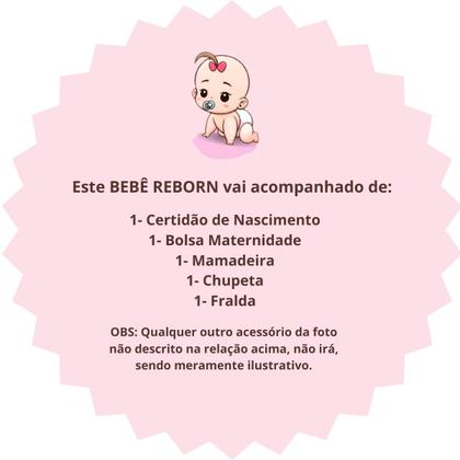 Imagem de Bebe Reborn Boneca Realista Menina Em Silicone Com Bolsa Maternidade 