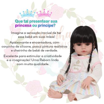 Imagem de Bebê Reborn Boneca Realista Menina Linda Bolsa Acessórios