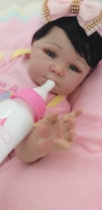 Imagem de Bebê  Reborn Boneca Silicone Hanna + Bolsa Maternidade