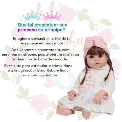 Imagem de Bebê Reborn Boneca Turbante Silicone Menina Pode Dar Banho