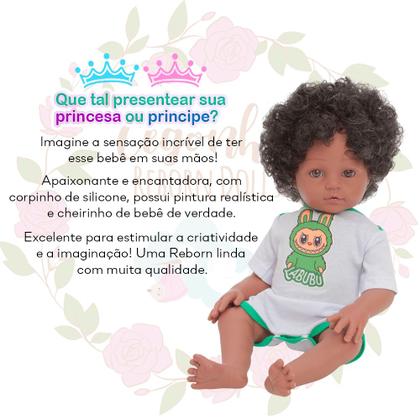 Imagem de Bebê Reborn Boneco Realista Masculino Com Labubu Pelúcia
