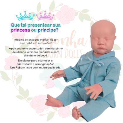 Imagem de Bebê Reborn Careca Realista com Roupinha e Kit Completo