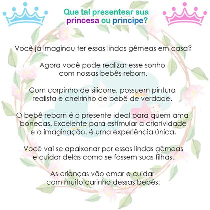 Imagem de Bebê Reborn Gêmeas Realista Loira Morena 40 Itens Enxoval