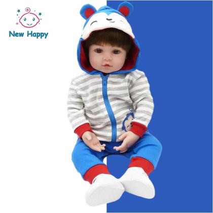 Imagem de Bebê Reborn Gêmeos Menino Corpo 100% Silicone Pode dar Banho