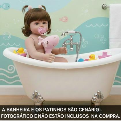Imagem de Bebê Reborn Girafinha Rosa Boneca New Happy