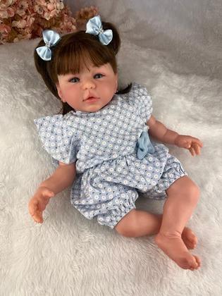 Imagem de Bebê Reborn Menina Corpo Silicone Faz Xixi Pode Tomar Banho