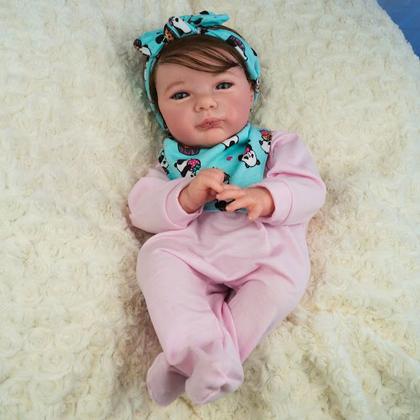 Imagem de Bebe reborn menina princesa realista corpo de pano macio