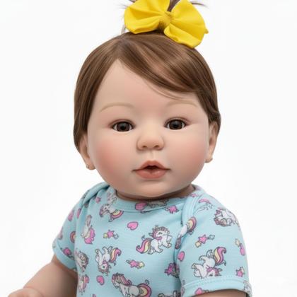 Imagem de Bebê Reborn Menina Realista Boneca Com Enxoval