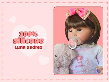 Imagem de Bebe Reborn Menina Vinil Silicone Pode Dar Banho Real Realista Presente Luna Cinza