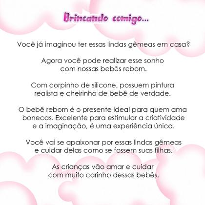 Imagem de Bebê Reborn Meninas Gêmeas Loira Morena Realista Pode Banho