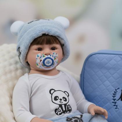 Imagem de Bebe Reborn Menino 100% Silicone Boneco Original + Enxoval